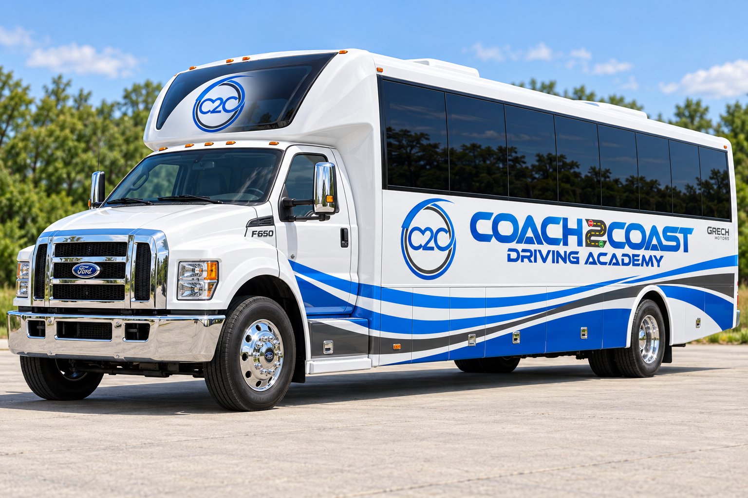 Coach2Coast Ford F650 GM40 Exec branding concept
