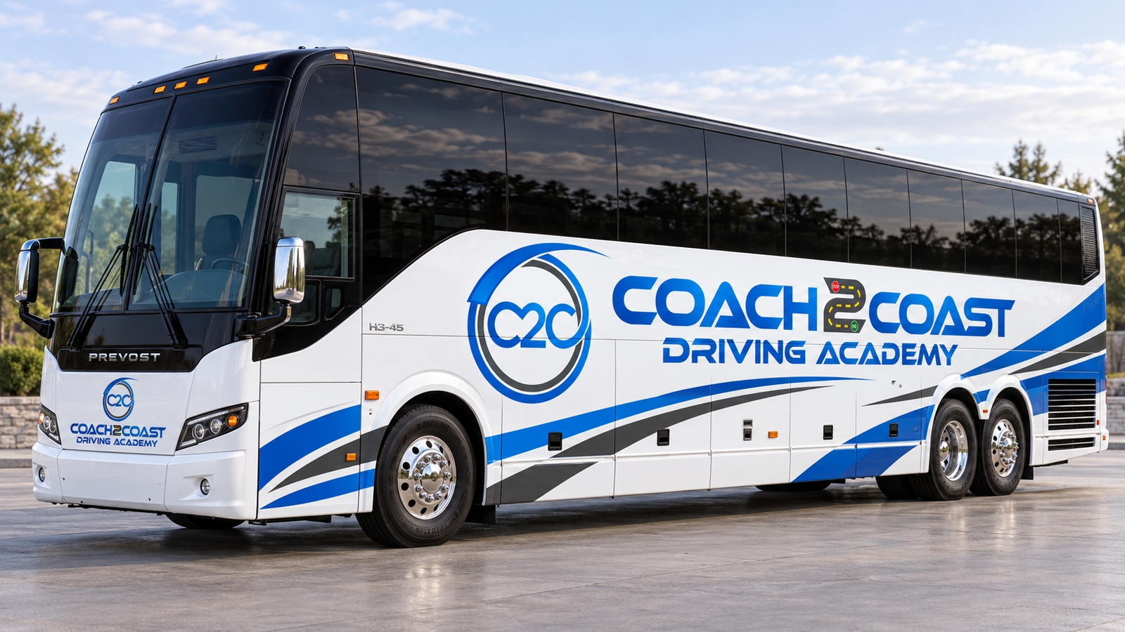 Coach2Coast branded Prevost coach